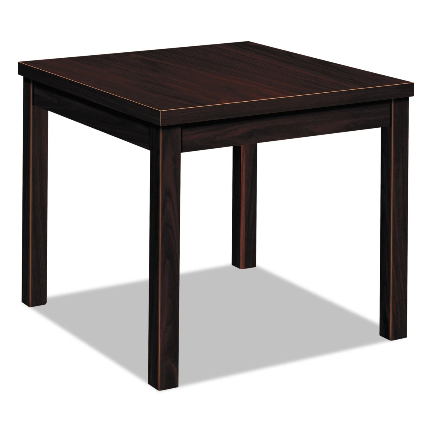 HON Laminate Occasional Table, Square, 24w x 24d x 20h, Mahogany