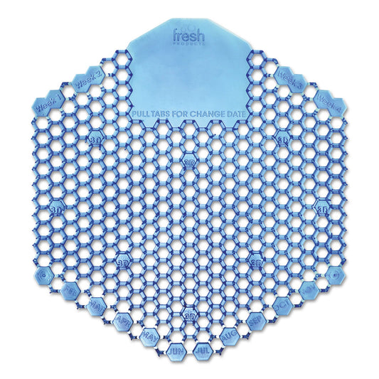 Fresh Products Wave 3D Urinal Deodorizer Screen, Cotton Blossom Scent, Blue, 10/Box