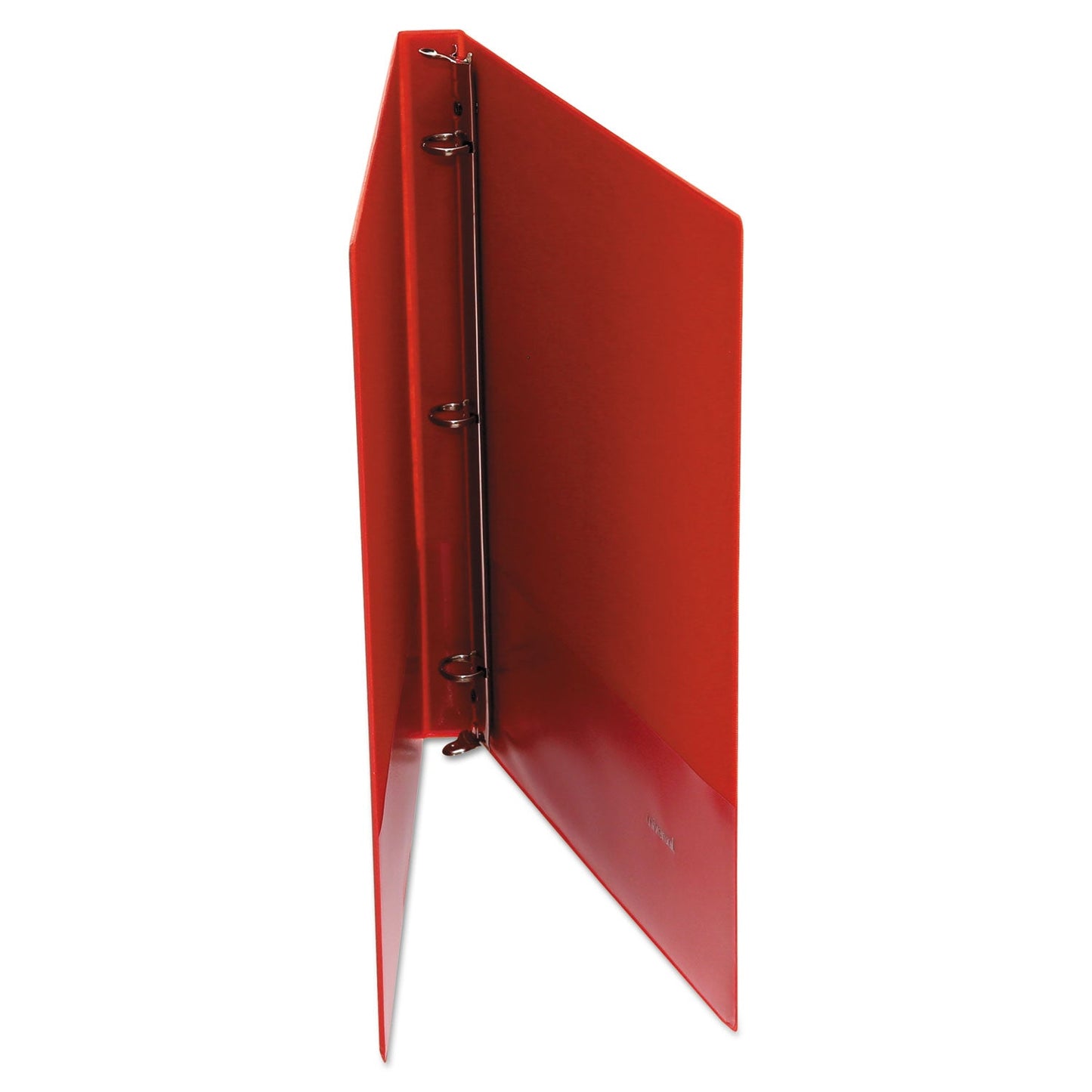 Universal Economy Non-View Round Ring Binder, 3 Rings, 0.5" Capacity, 11 x 8.5, Red