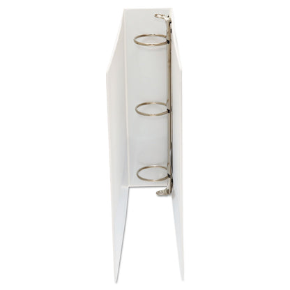 Office Impressions Economy Round Ring View Binder, 3 Rings, 2" Capacity, 11 x 8.5, White