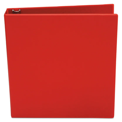 Universal Economy Non-View Round Ring Binder, 3 Rings, 1.5" Capacity, 11 x 8.5, Red