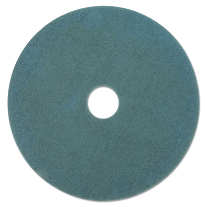 Boardwalk Burnishing Floor Pads, 19" Diameter, Aqua, 5/Carton