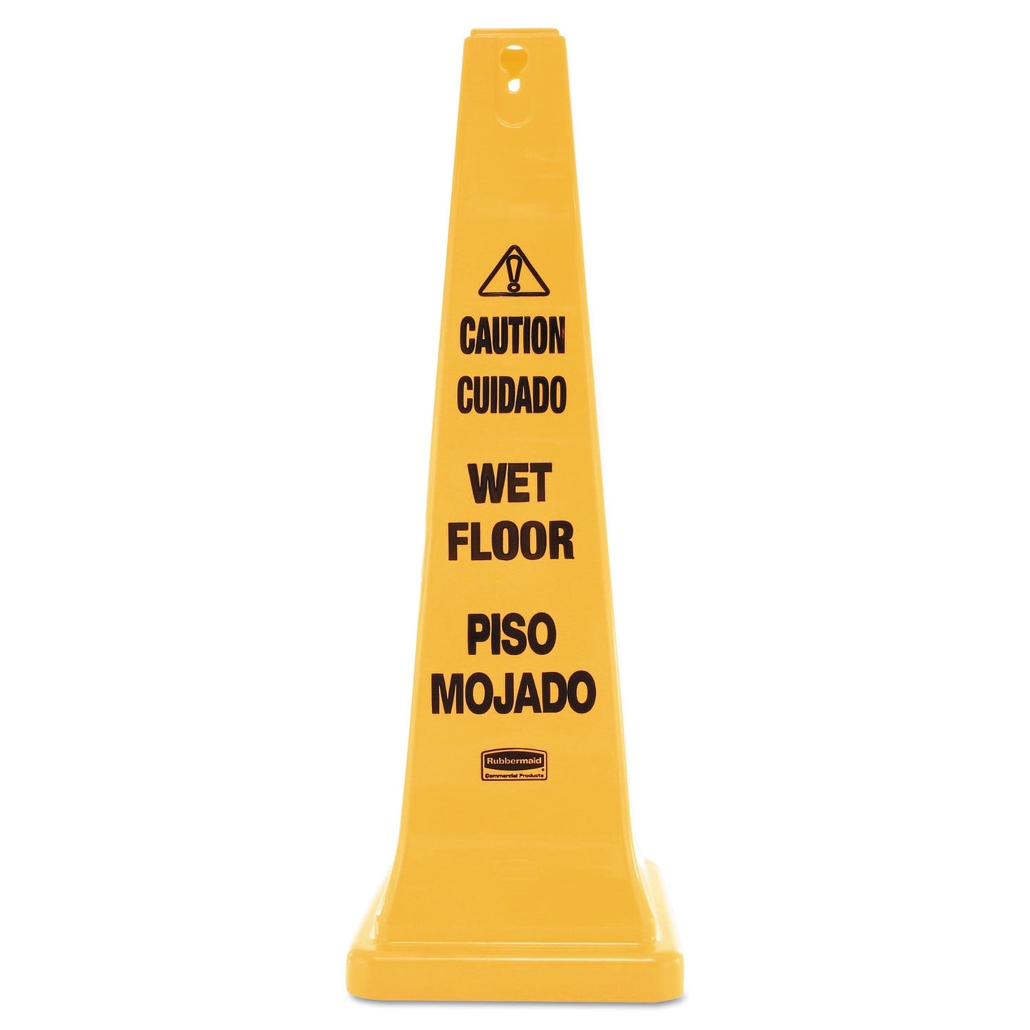 Rubbermaid Multilingual Wet Floor Safety Cone, 12.25 x 12.25 x 36
