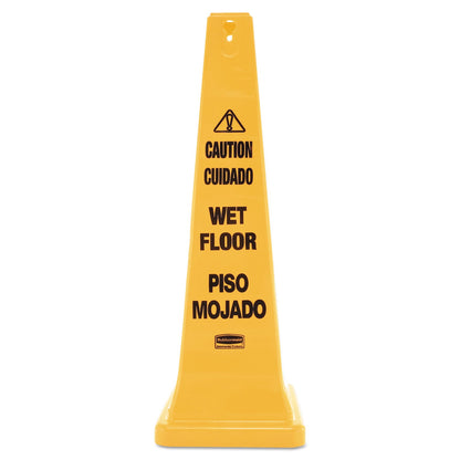 Rubbermaid Multilingual Wet Floor Safety Cone, 12.25 x 12.25 x 36