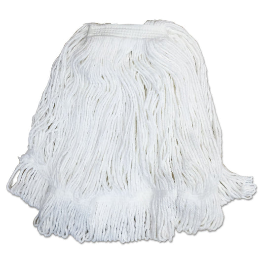 Boardwalk Pro Loop Web/Tailband Mop Head, White, #32, Rayon, 1.3" Headband, 12/Carton