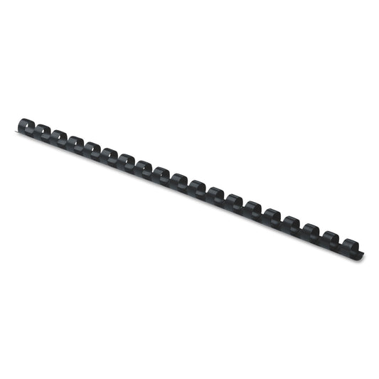 Fellowes Plastic Comb Bindings, 5/16" Diameter, 40 Sheet Capacity, Black, 100/Pack
