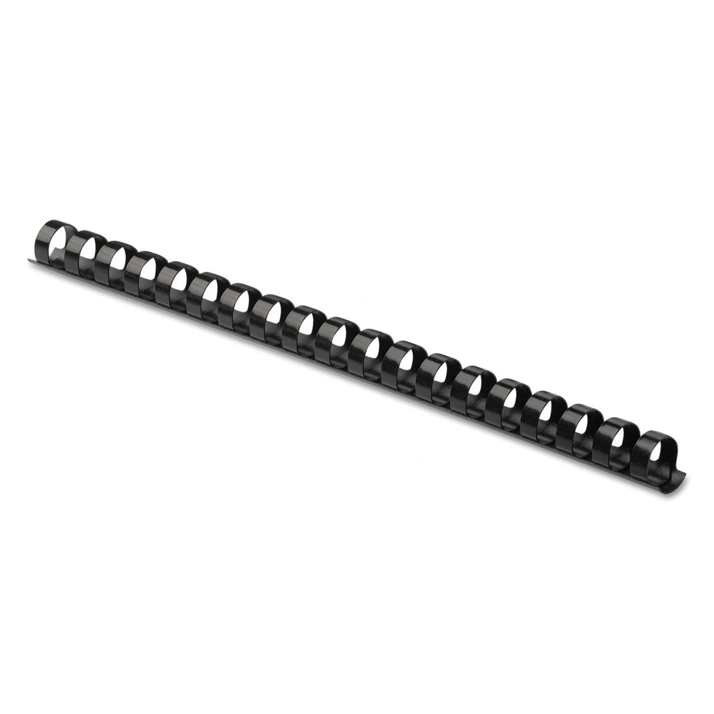 Fellowes Plastic Comb Bindings, 3/8" Diameter, 55 Sheet Capacity, Black, 25/Pack