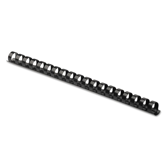 Fellowes Plastic Comb Bindings, 5/8" Diameter, 120 Sheet Capacity, Black, 100/Pack