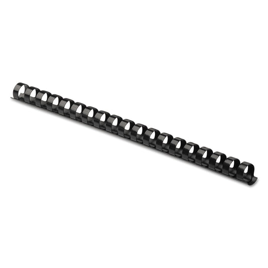 Fellowes Plastic Comb Bindings, 5/8" Diameter, 120 Sheet Capacity, Black, 25/Pack