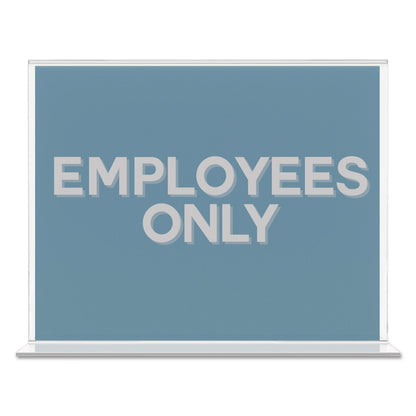 deflecto Classic Image Double-Sided Sign Holder, 11 x 8.5 Insert, Clear