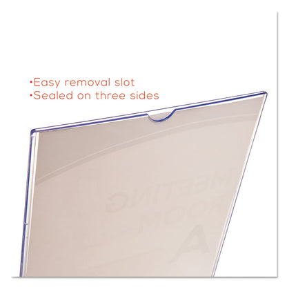 deflecto Superior Image Double Sided Sign Holder, 8.5 x 11 Insert, Clear