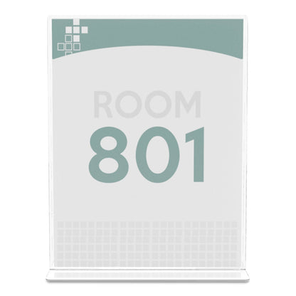 deflecto Superior Image Double Sided Sign Holder, 8.5 x 11 Insert, Clear