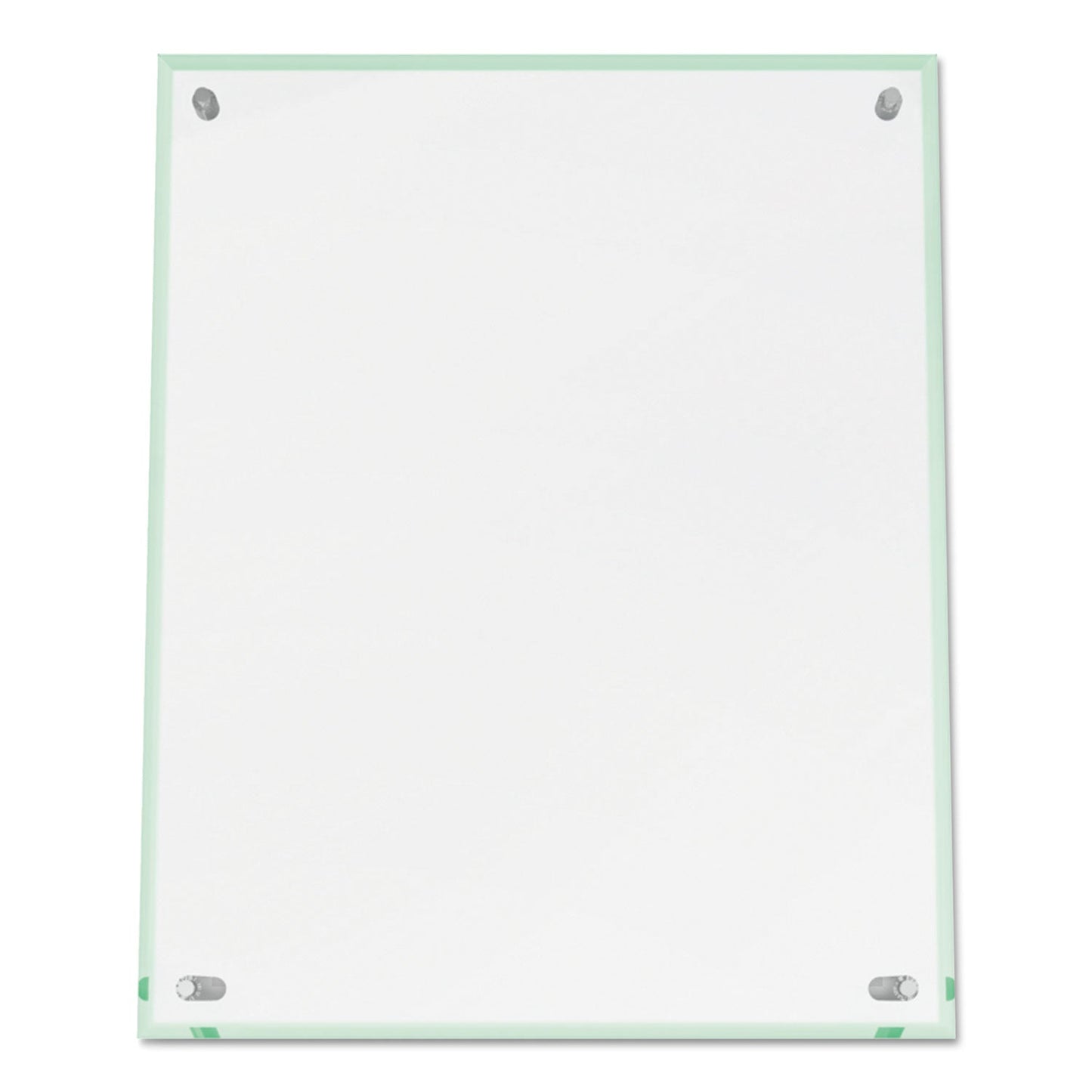 deflecto Superior Image Beveled Edge Sign Holder, Letter Insert, Clear/Green-Tinted Edges