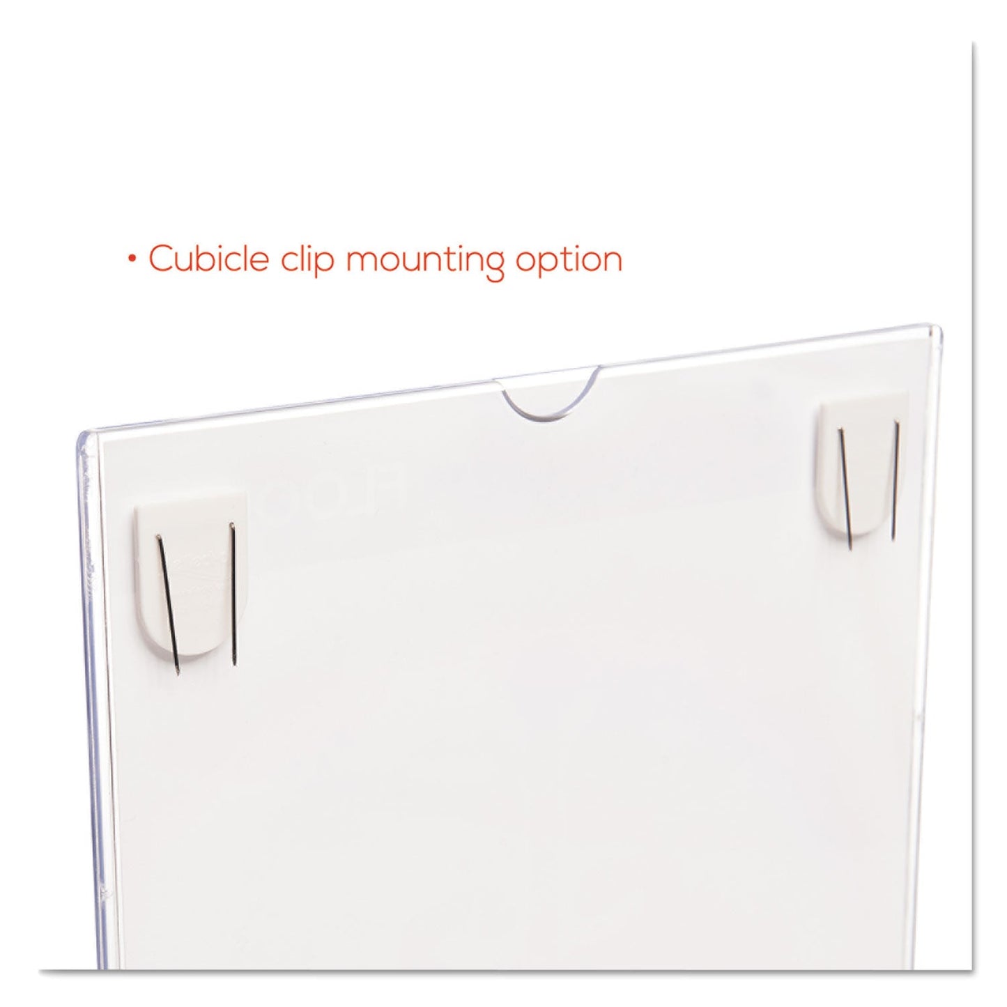 deflecto Superior Image Cubicle Sign Holder, 8.5 x 11 Insert, Clear
