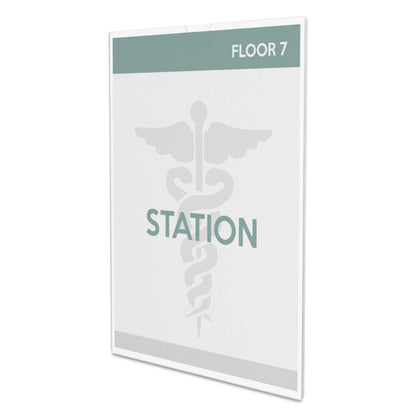 deflecto Superior Image Cubicle Sign Holder, 8.5 x 11 Insert, Clear