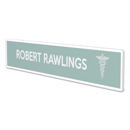 deflecto Superior Image Cubicle Nameplate Sign Holder, 8.5 x 2 Insert, Clear
