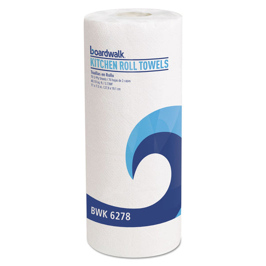 Boardwalk Kitchen Roll Towel, 2-Ply, 11 x 8, White, 70/Roll, 30 Rolls/Carton