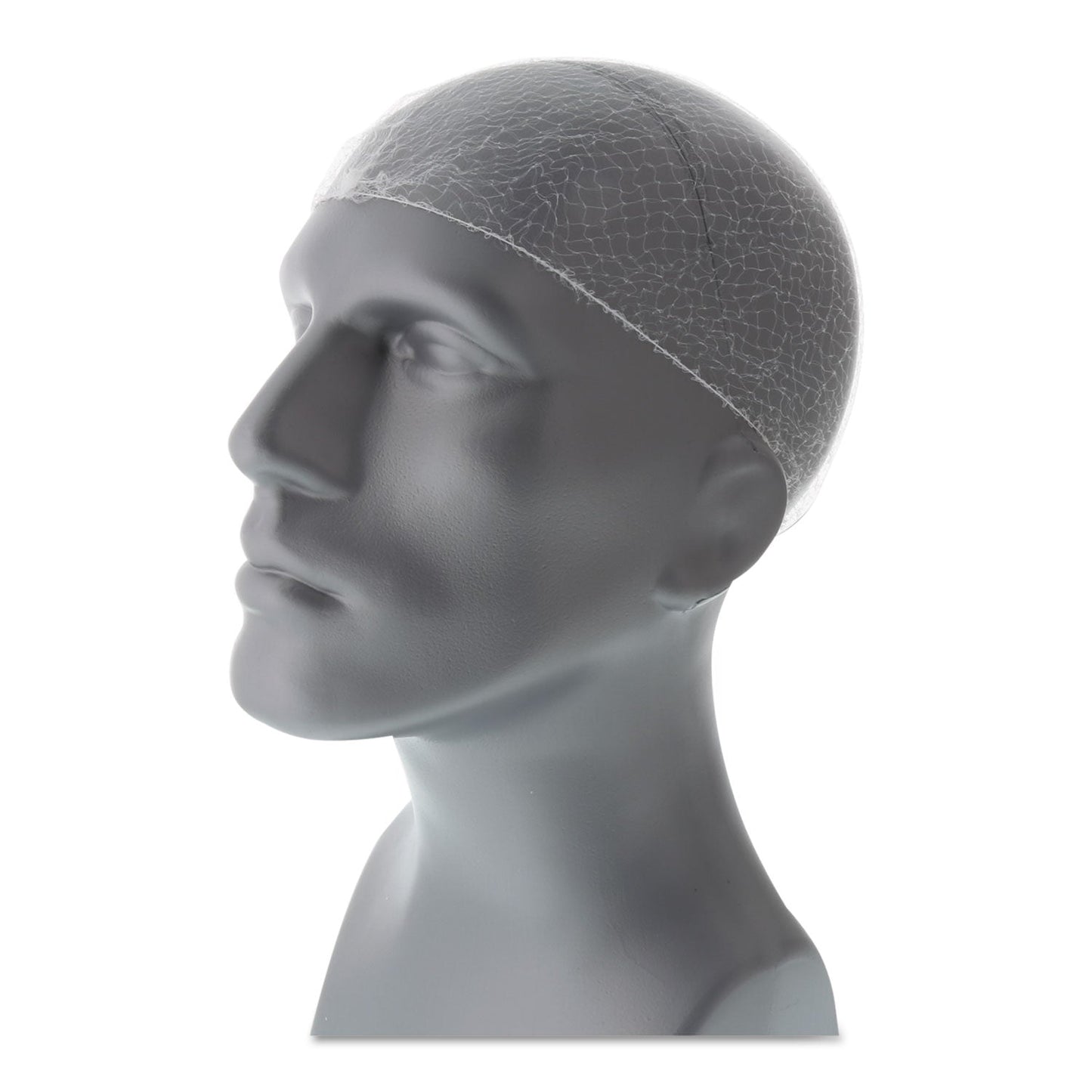 AmerCareRoyal Lightweight Latex-Free Hairnets, Nylon, 28", White, 144/Box