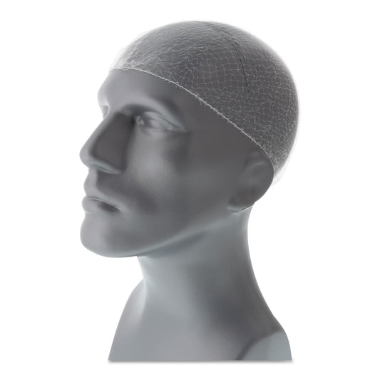 AmerCareRoyal Lightweight Latex-Free Hairnets, Nylon, 28", White, 144/Box