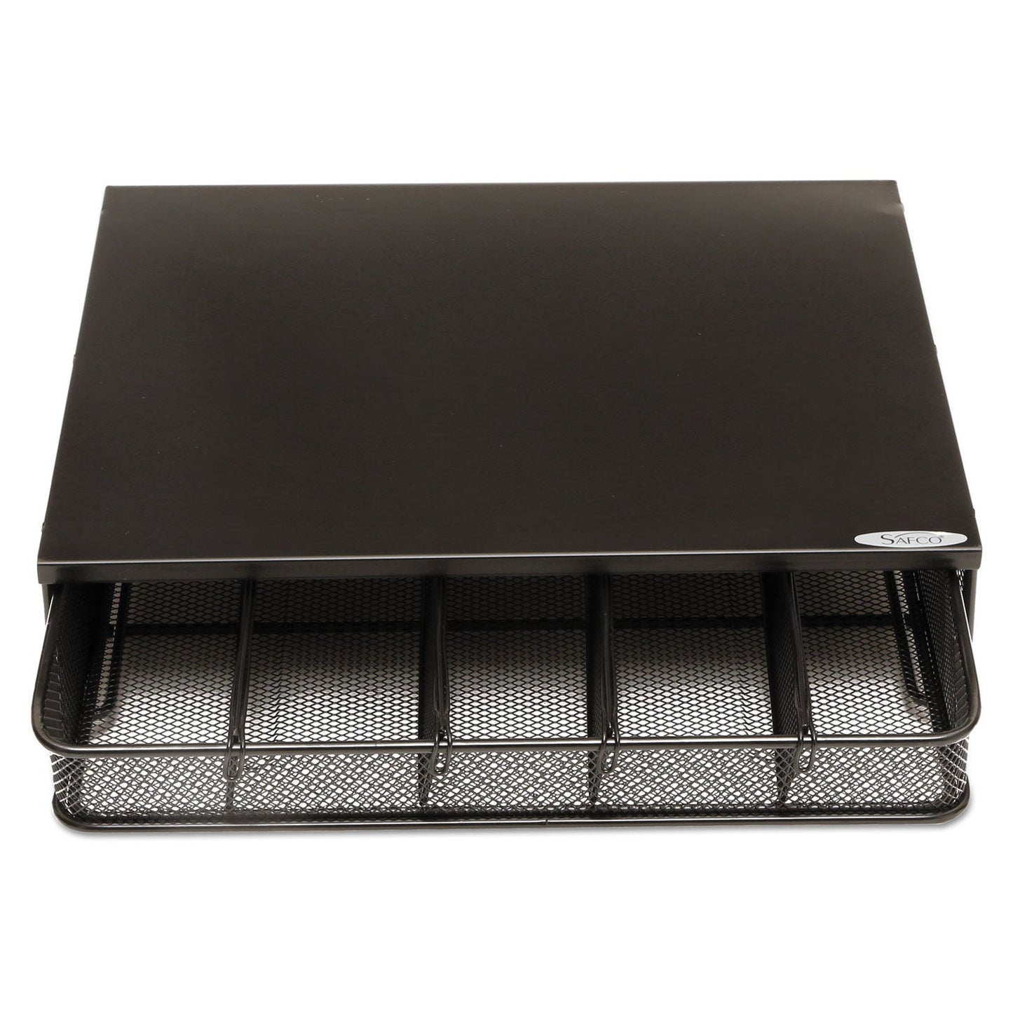 Safco One Drawer Hospitality Organizer, 5 Compartments, 12.5 x 11.25 x 3.25, Black