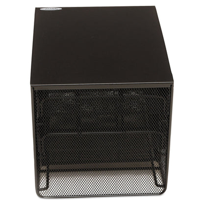 Safco 3 Drawer Hospitality Organizer, 7 Compartments, 11.5 x 8.25 x 8.25, Black