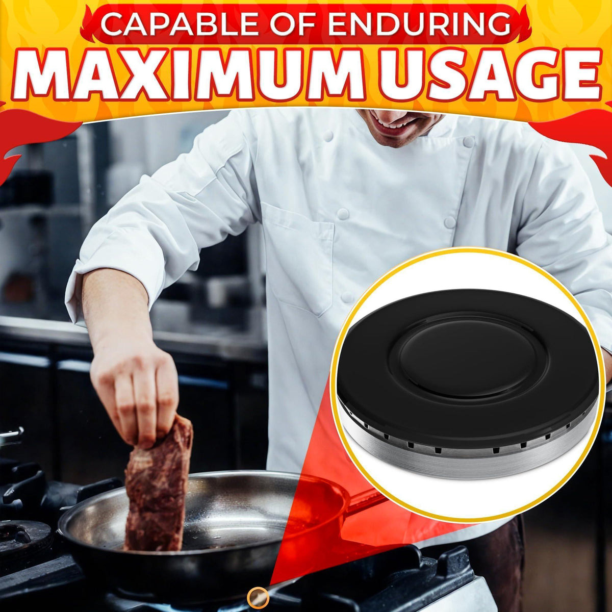 4Pcs Portable Gas Stove Burner Replacement Surface Burner Head Replacement Stove Range Gas Stove Burners Caps Black Stove Top Burner Replacement Range Burners Tops Burner Covers for Gas Stove