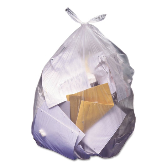 Heritage High-Density Coreless Can Liners, 55 gal, 17 microns, 36 x 60, Natural, 25/Roll, 8 Rolls/Carton