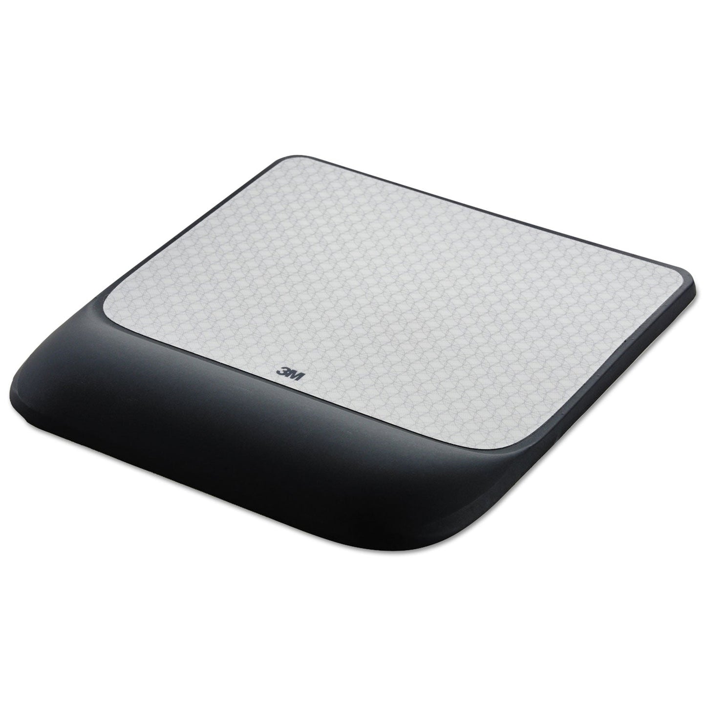 3M Mouse Pad with Precise Mousing Surface and Gel Wrist Rest, 8.5 x 9, Gray/Black