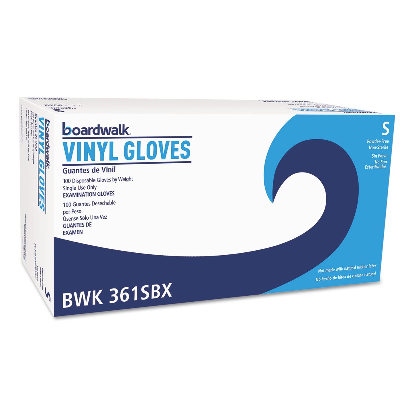 Boardwalk Exam Vinyl Gloves, Clear, Small, 3 3/5 mil, 100/Box, 10 Boxes/Carton