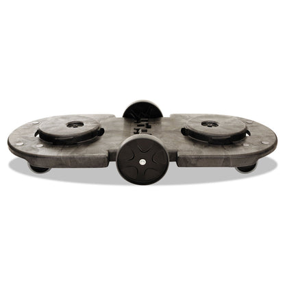 Rubbermaid Tandem Dolly, Two-Container, 300 lb Capacity, 20.25w x 45d x 8h, Black