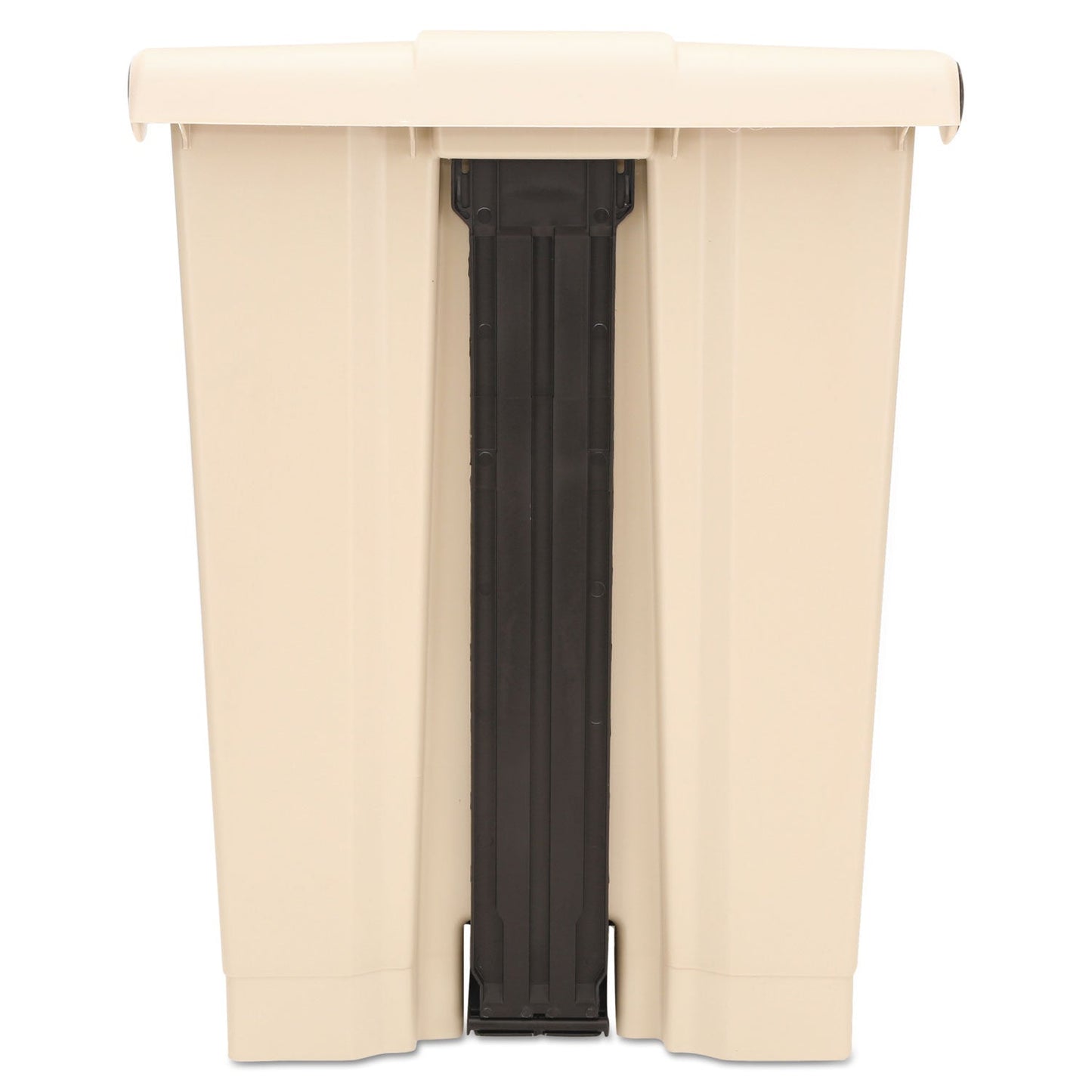 Rubbermaid Step-On Receptacle, Rectangular, Polyethylene, 18 gal, Beige