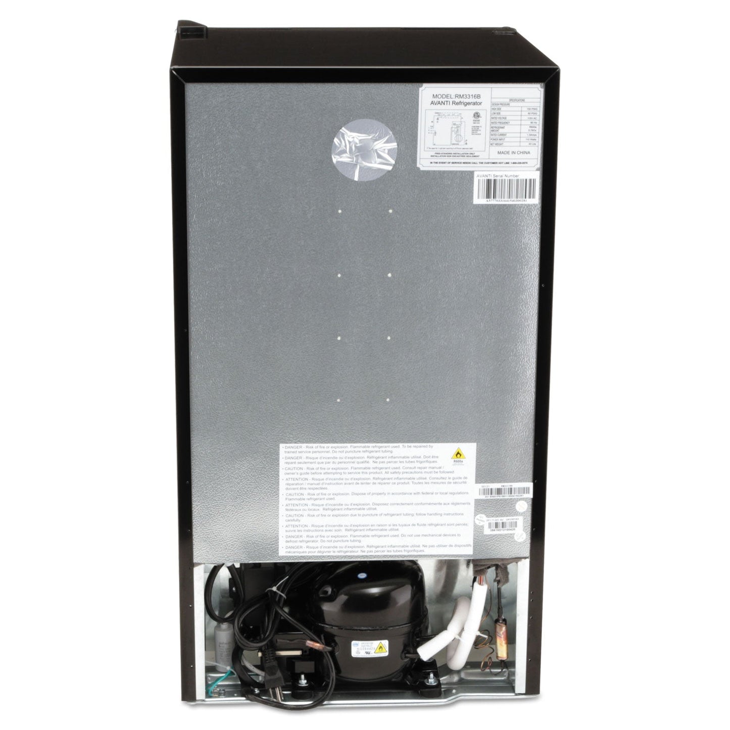 Avanti 3.3 Cu.Ft Refrigerator with Chiller Compartment, Black