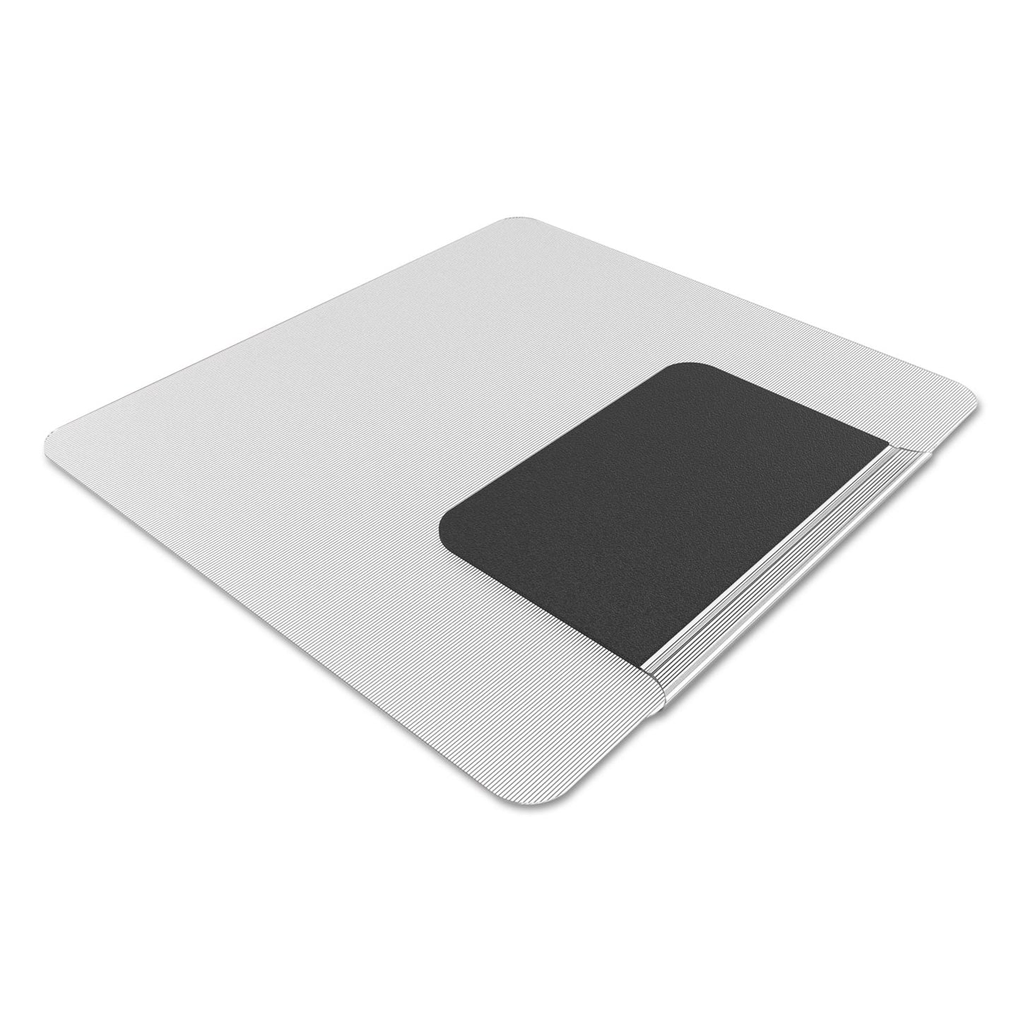 ES Robbins Sit or Stand Mat for Carpet or Hard Floors, 36 x 53 with Lip, Clear/Black