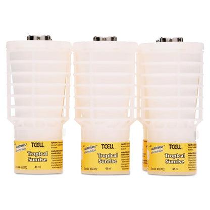 Rubbermaid TCell Microtrans Odor Neutralizer Refill, Tropical Sunrise, 48 mL, 6/Carton