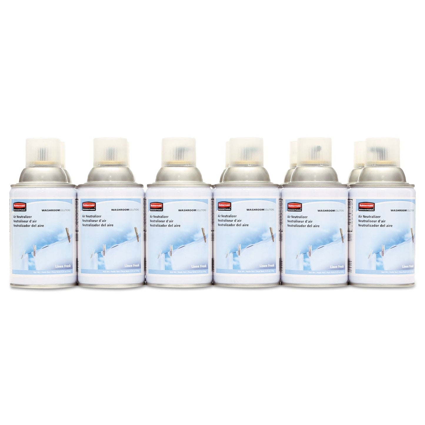 Rubbermaid TC Standard Aerosol Refill, Linen Fresh, 6 oz Aerosol Spray, 12/Carton