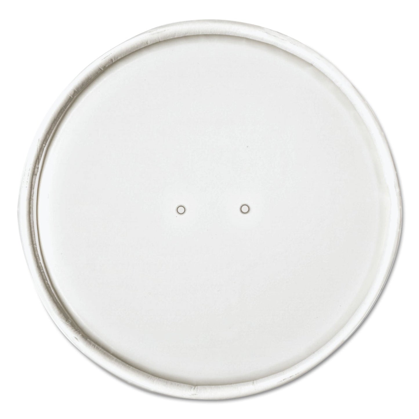 Dart Paper Lids for 16 oz Food Containers, Vented, 3.9" Diameter x 0.9"h, White, 25/Bag, 20 Bags/Carton