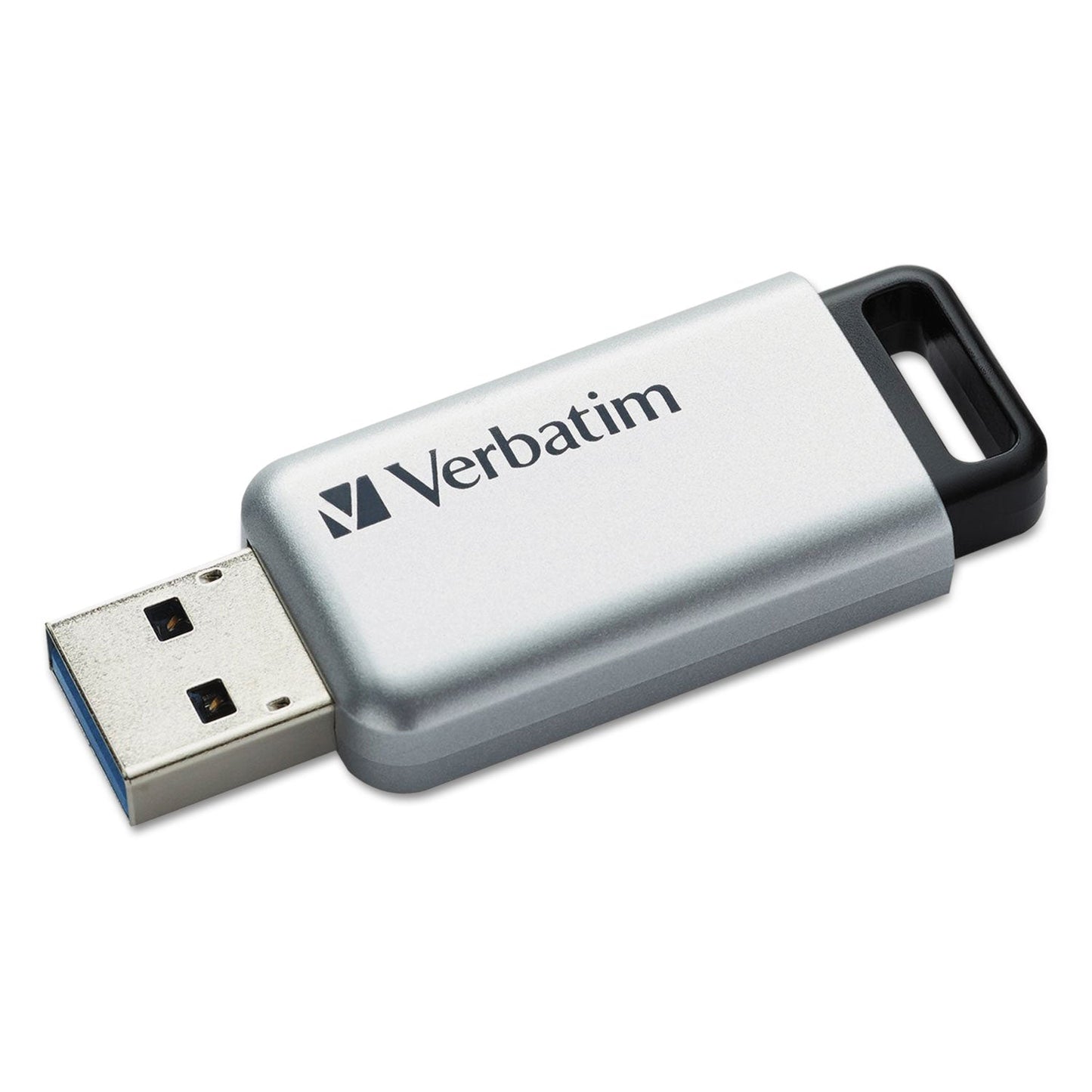 Verbatim Store 'n' Go Secure Pro USB Flash Drive with AES 256 Encryption, 64 GB, Silver