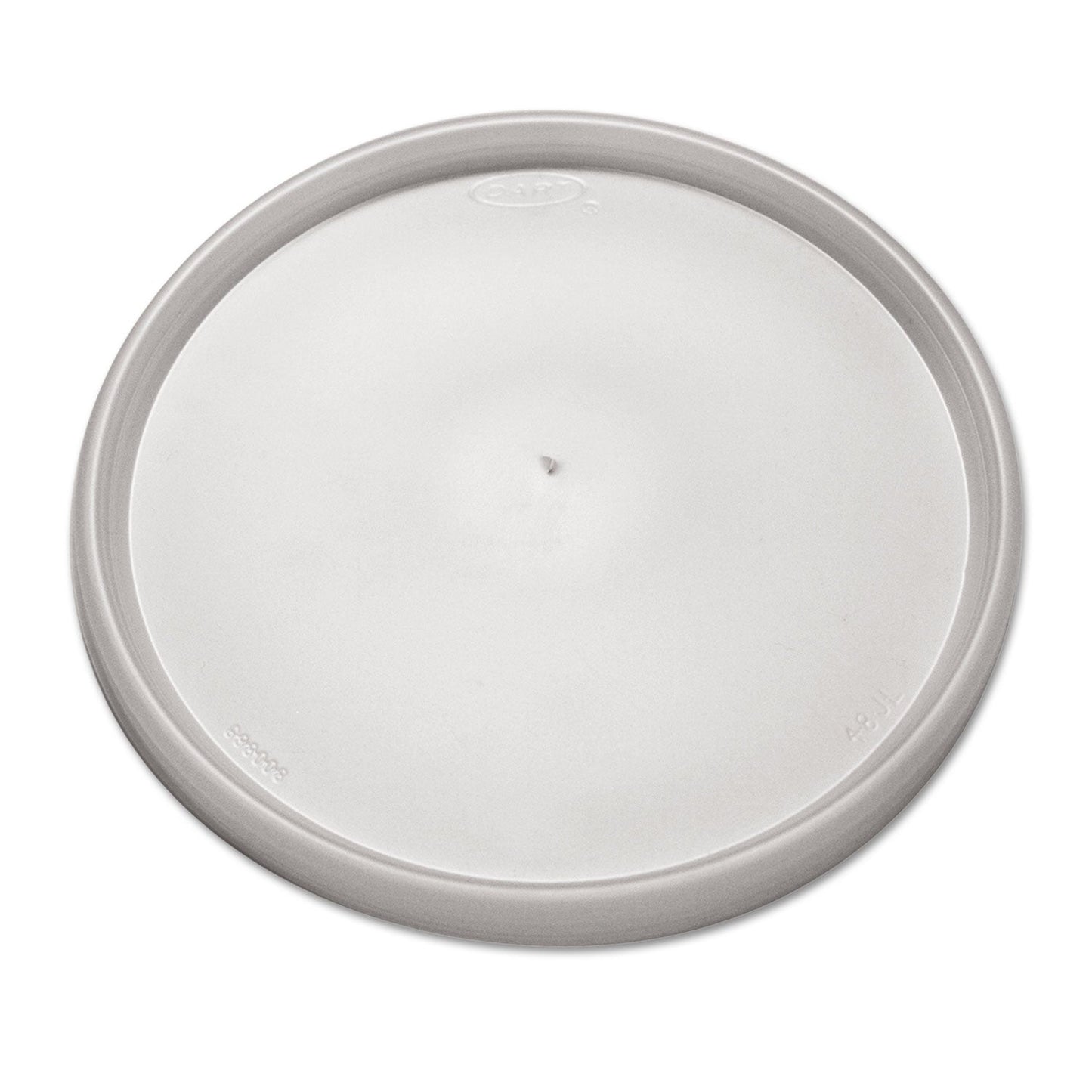 Dart Plastic Lids for Foam Containers, Flat, Vented, Fits 24-32 oz, Translucent, 100/Pack, 5 Packs/Carton