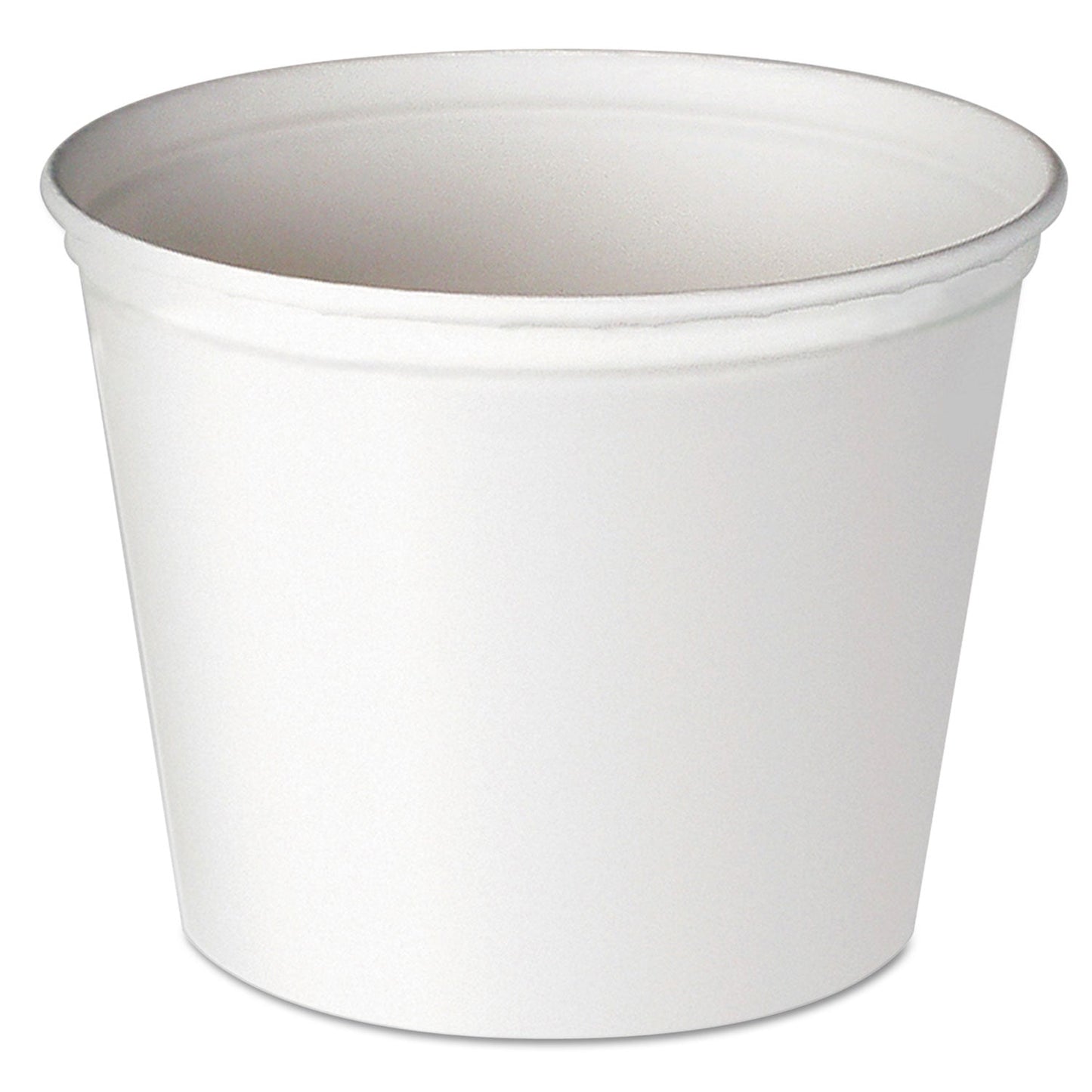 Dart Double Wrapped Paper Bucket, Unwaxed, 53 oz, White, 50/Pack, 6 Packs/Carton