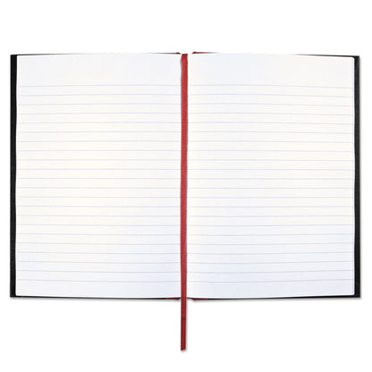 Black n' Red Hardcover Casebound Notebook, SCRIBZEE Compatible, 1 Subject, Wide/Legal Rule, Black Cover, 8.25 x 5.63, 96 Sheets
