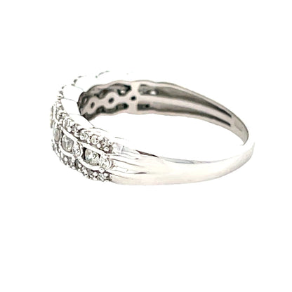 .50ct Diamond Wedding Band Ring 14KT White Gold