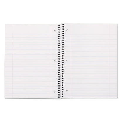 Mead Spiral Notebook, 3-Hole Punched, 1 Subject, Wide/Legal Rule, Randomly Assorted Covers, 10.5 x 7.5, 70 Sheets