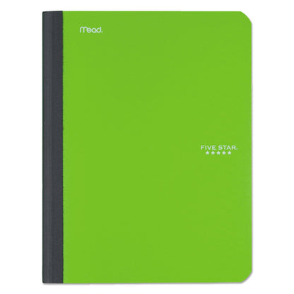 Five Star Composition Book, Medium/College Rule, Randomly Assorted Cover (Black/Cobalt Blue/Lime/Red/Teal/Yellow), 9.75 x 7.5,100 Sheet