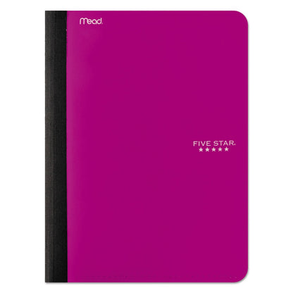 Five Star Composition Book, Medium/College Rule, Randomly Assorted Cover (Black/Cobalt Blue/Lime/Red/Teal/Yellow), 9.75 x 7.5,100 Sheet