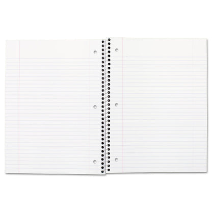 Mead Spiral Notebook, 3-Hole Punched, 1 Subject, Medium/College Rule, Randomly Assorted Covers, 10.5 x 7.5, 70 Sheets