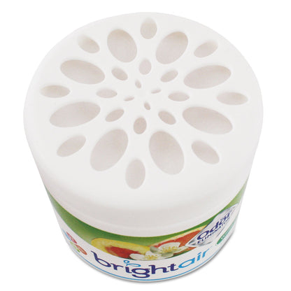 BRIGHT Air Super Odor Eliminator, White Peach and Citrus, 14 oz Jar, 6/Carton