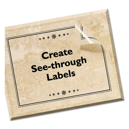 Avery Matte Clear Shipping Labels, Inkjet Printers, 8.5 x 11, Clear, 25/Pack