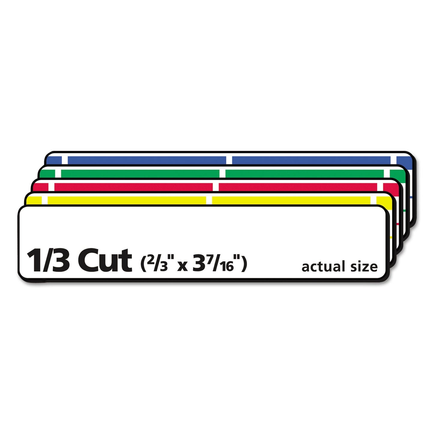 Avery Removable File Folder Labels with Sure Feed Technology, 0.66 x 3.44, White, 30/Sheet, 25 Sheets/Pack