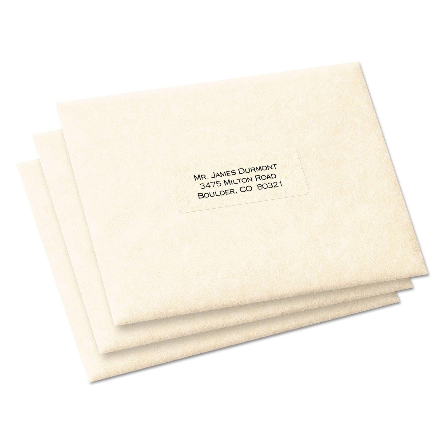 Avery Matte Clear Easy Peel Mailing Labels w/ Sure Feed Technology, Laser Printers, 1 x 2.63, Clear, 30/Sheet, 10 Sheets/Pack