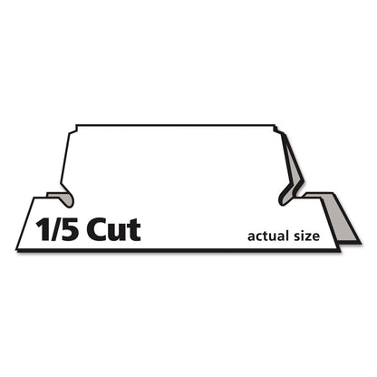 Avery Laser Printable Hanging File Tabs, 1/5-Cut, White, 2.06" Wide, 90/Pack